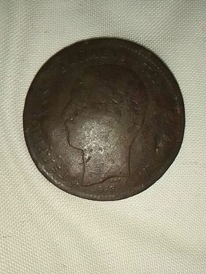 5 Lepta Coin King George I 1878 used