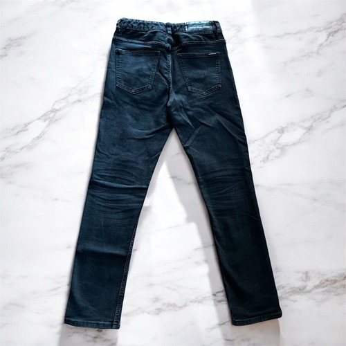 Calvin Klein boys' black slim straight jeans like new, age 12