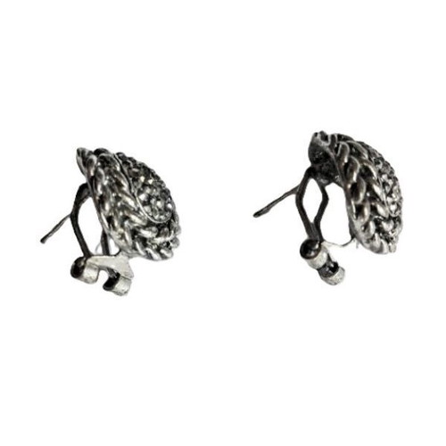 Vintage earrings with miniature topaz used, stainless steel