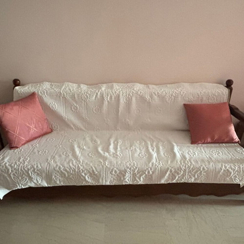 Sofa bed used with blanket