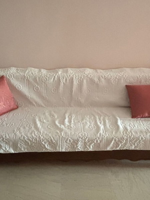 Sofa bed used with blanket
