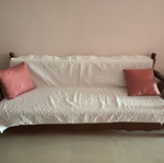 Sofa bed used with blanket