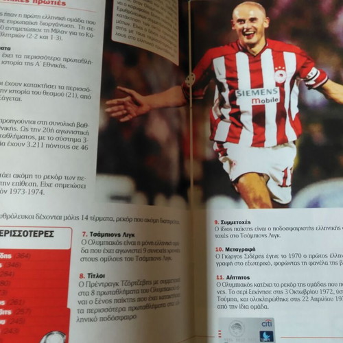 Olympiakos collectible booklet 48 pages like new
