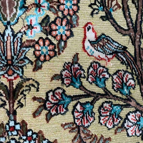 Hereke museum handmade pure silk double-knot rug new