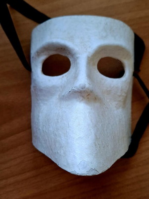 Venetian Bauta mask like new, handmade from Venice