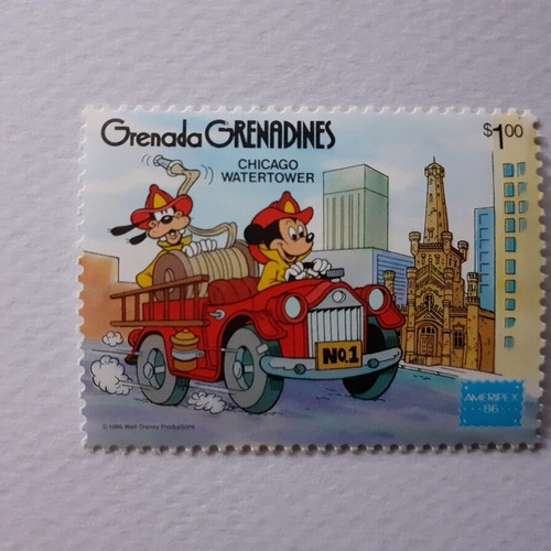 Disney Ameripex '86 4 Stamps Set Mint from Grenada Grenadines