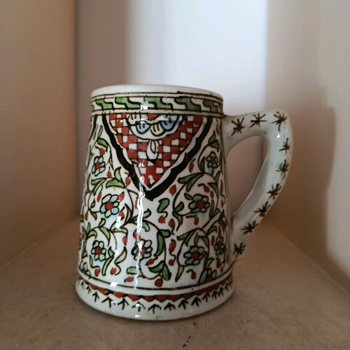 Kioutacheia style mug handmade, like new, height 11.5 cm
