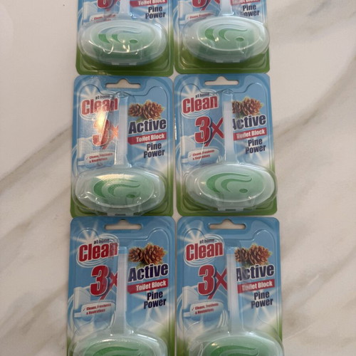 Clean at Home Pine Power Toilet Blocks pack of 6 new