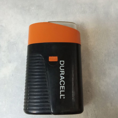 Duracell collectible flashlight used with 1980s incandescent bulb