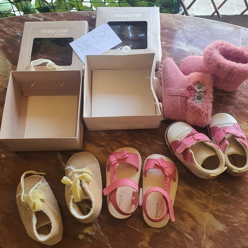 Baby shoes size 18 new, set of 4 pairs