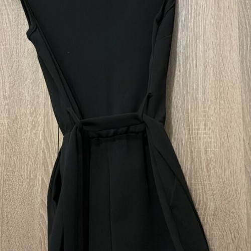 Black Sleeveless Playsuit with Wrap V Neck like new