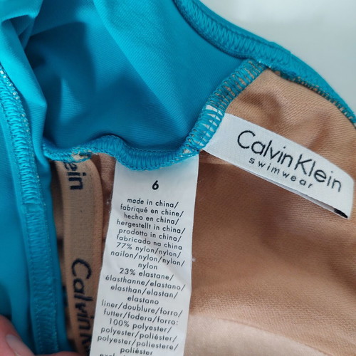 Calvin Klein one-piece swimsuit turquoise size small like new