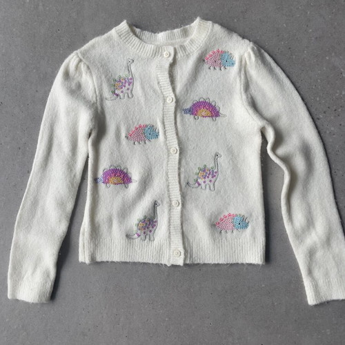 Girls' cardigan Marks & Spencer like new, size 110, white with sequins