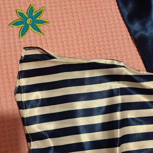 Marks & Spencer vintage sleepwear set satin, blue and white, like new