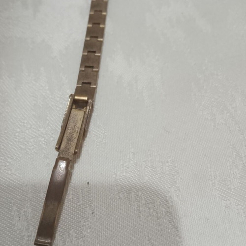 Fludo wristwatch used, women's, wind-up, gold color, steel 1000
