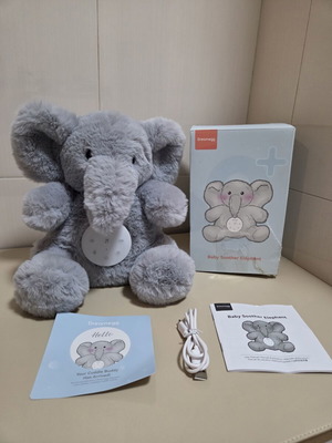 Dreamegg Baby Soother Elephant λούτρινο ελεφαντάκι με μηχανή λευκού θορύβου
