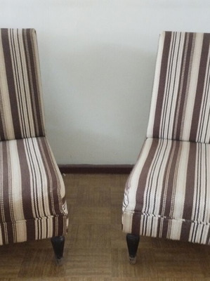 Vintage slipper chairs set of 2 60s mid-century modern used