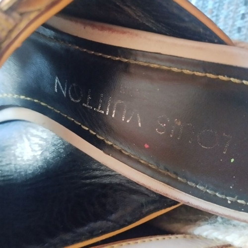 Louis Vuitton women's platform sandals size 38 used, black and beige