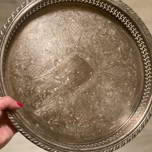 Wm A Rogers 35cm silver plate platter used