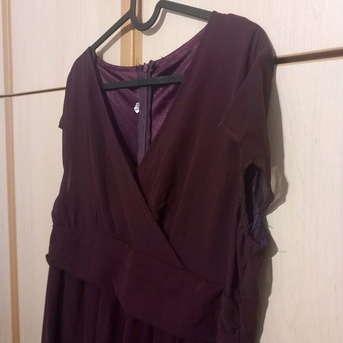 Purple long dress like new, size XL