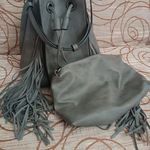 Gray women's bucket bag new shoulder