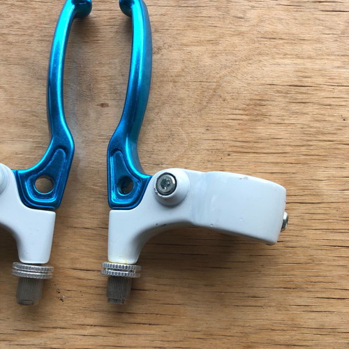 Brake levers for BMX bike blue metallic new