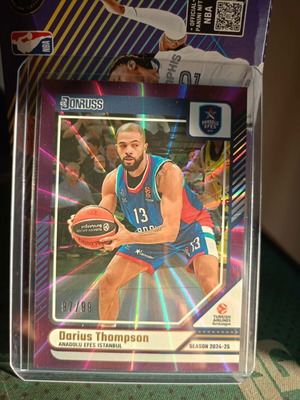 Darius Thompson 97/99 Anadolu Efes Purple Card new