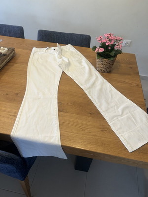 Bell-bottom pants Benetton white like new, size M