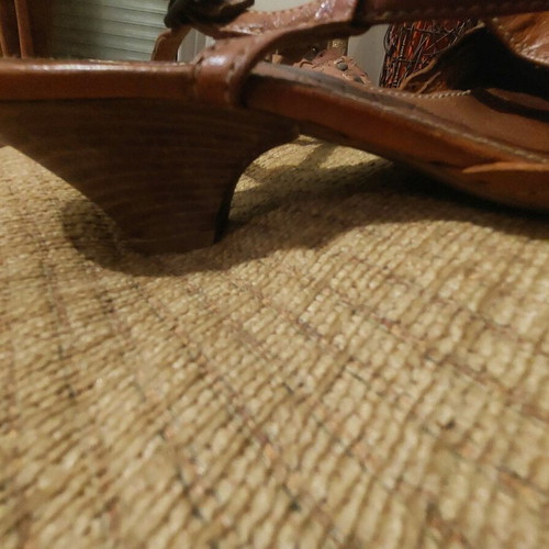 Hispanitas leather vintage tan shoes with straps size 39 used