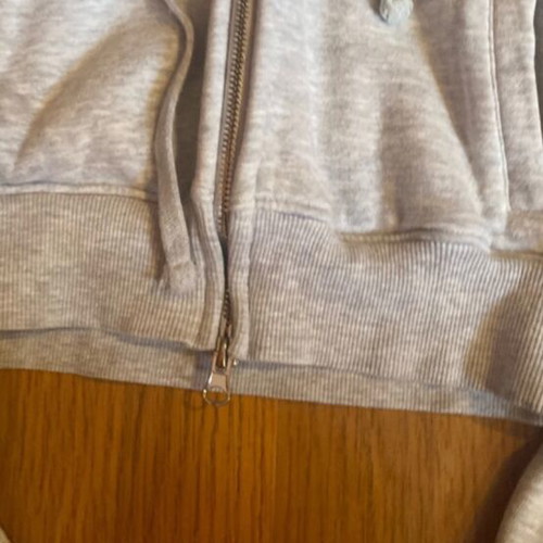 Bershka Melbourne cropped hoodie, grey, XS