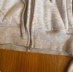Bershka Melbourne cropped hoodie, grey, XS