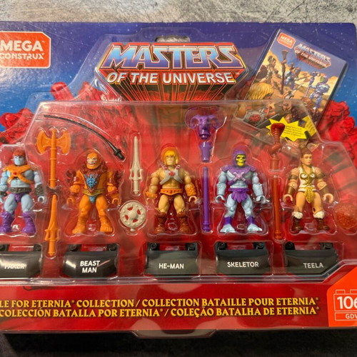 Mega Construx Masters Of The Universe Battle For Eternia Collection Figures Set new