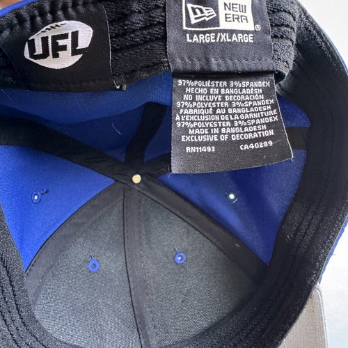 UFL New Era cap blue gray size L/XL