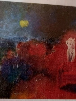 P. Zoumboulakis Silk Screen Printing like new, Red Aphrodite 81×75 cm