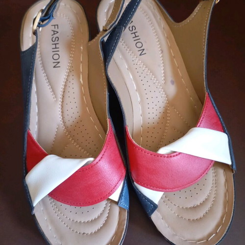 Anatomical sandals like new, blue and red, sizes 40-41