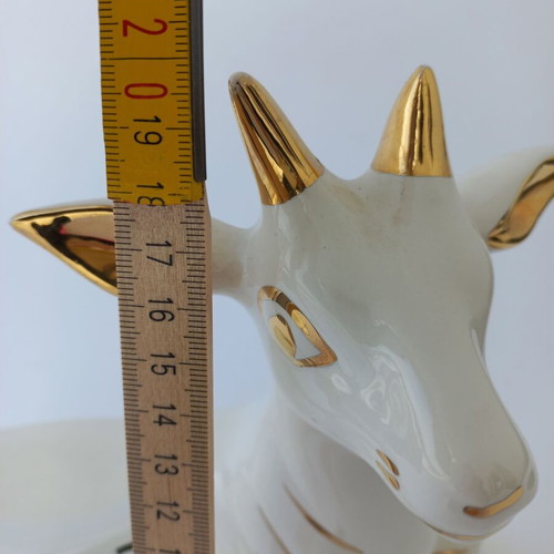 Vintage porcelain decorative deer - goat like new, large