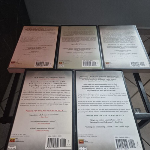 Age of Fire Series Books 1-5 by E. E. Knight, like new, English paperback