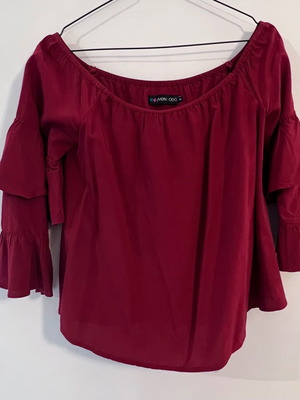 Even & Odd blouse burgundy, 100% viscose, like new, size S
