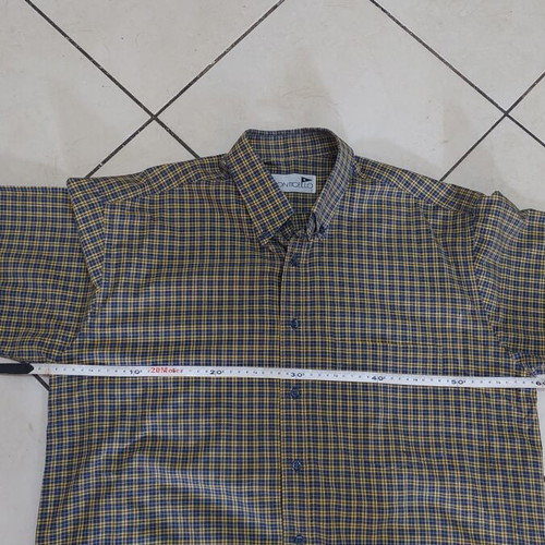 Monticello men's cotton shirt like new, multicolor yellow, size L