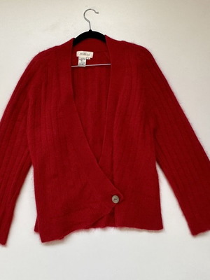 Jeselle Mohair and Wool Blend Cardigan Hug Me Style, like new, size S, red
