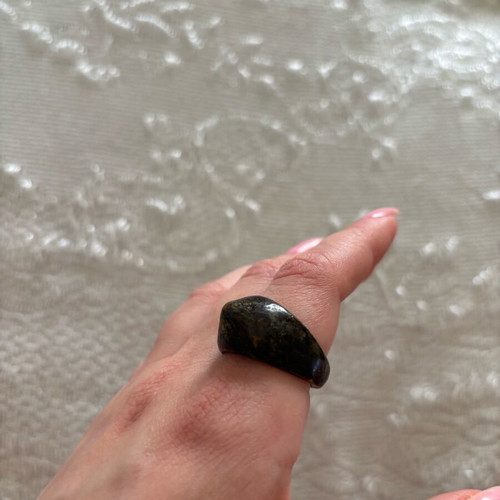 Wooden ring like new, black