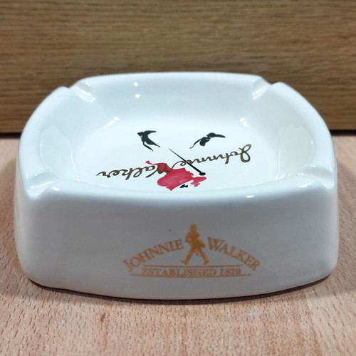 Johnnie Walker Scotch Whisky Ceramic Ashtray used, vintage