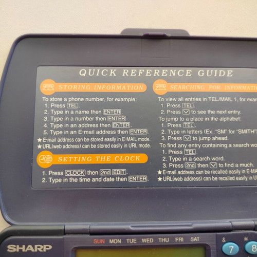 Sharp EL-6790 electronic organizer used, with external marks