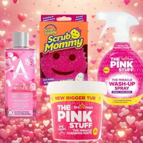The Pink Pack 2024 new, set of 4 pink cleaning products