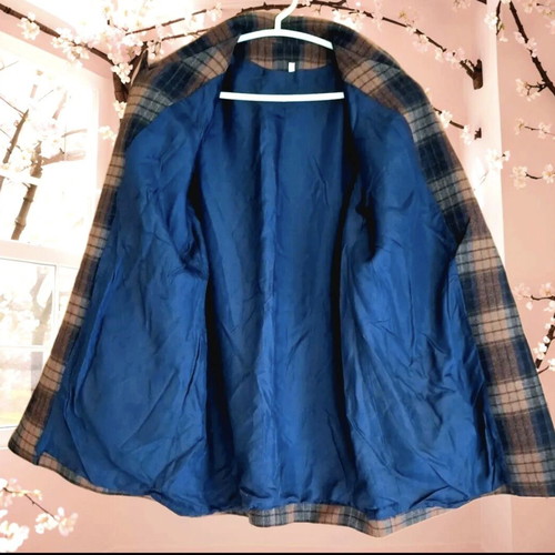 Vintage wool plaid oversized blazer like new, multicolor
