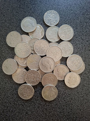 10 Drachma coins used, pack of 30 Democritus