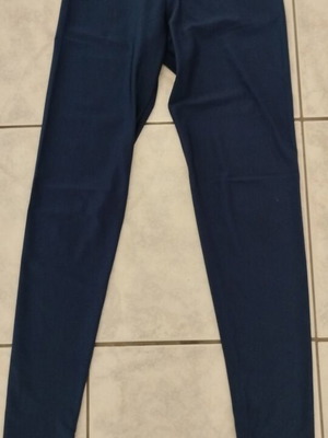 Women's thin leggings used, electric blue, size S