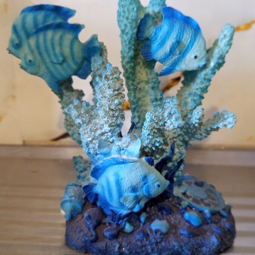 Decorative coral design with fish, new marine landscape
