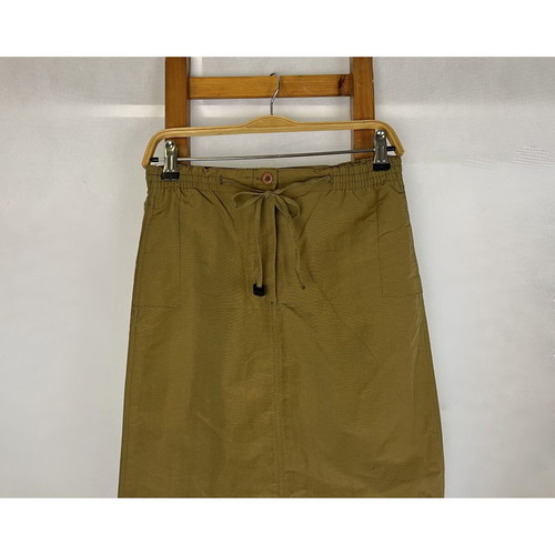 Vintage Joy Olive Khaki Cargo Maxi Skirt used, elastic waist
