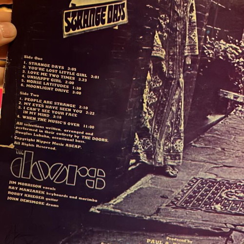 The Doors Strange Days LP used, Greek EMI 25 edition